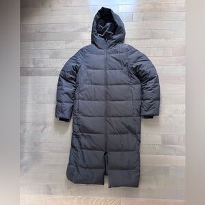 COS Long Black Puffer Quilted Jacket
